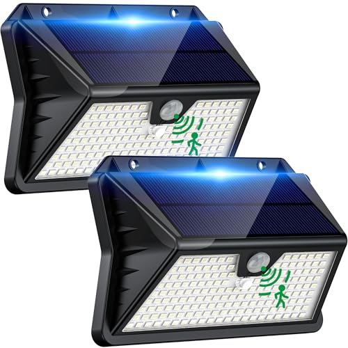 Solar Lights Outdoor Garden 185 LED Motion Sensor Security Lights