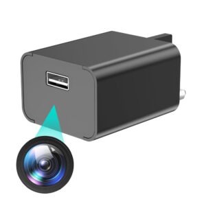 64GB Spy Camera Hidden Camera USB Charger Camera 1080P HD with Motion Detection Night Vision Indoor Nanny Camera Mini Cam for Home Office Security