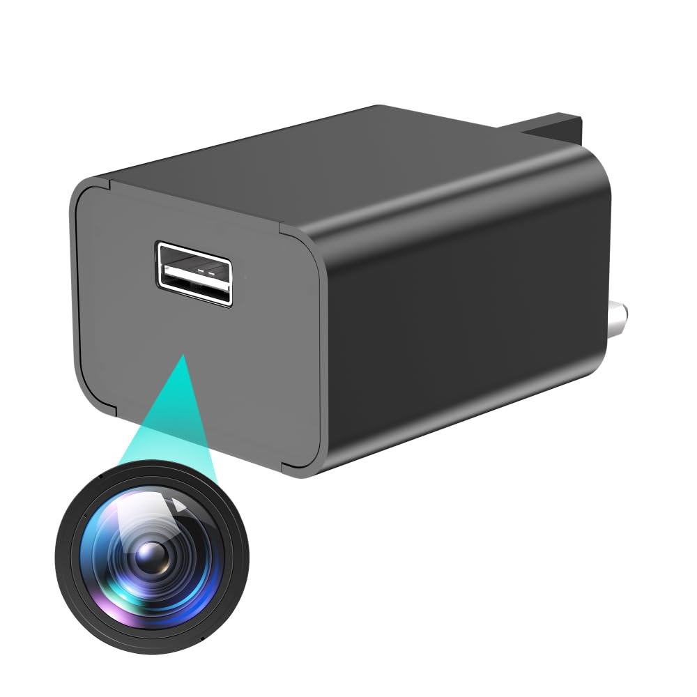 64GB Spy Camera Hidden Camera USB Charger Camera 1080P HD with Motion Detection Night Vision Indoor Nanny Camera Mini Cam for Home Office Security