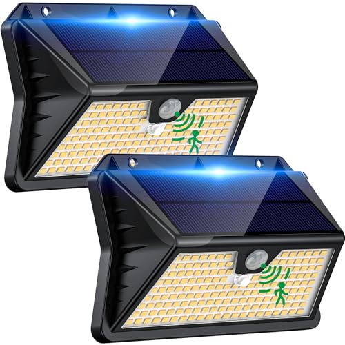 Solar Lights Outdoor Garden 185 LED Motion Sensor Security Lights