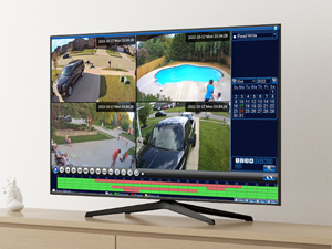 a view of a lawn from a window.