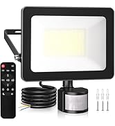 CLV Security Lights Outdoor Motion Sensor, 35W PIR Sensor Security Light with Remote 3290LM Dimma...