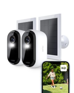 Arlo Essential 2 HD Video Security Camera Outdoor Wireless & 2 Solar Panels