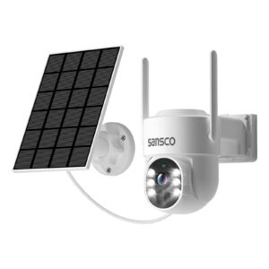 SANSCO 10CH Solar Powered Wireless Security Camera System Outdoor