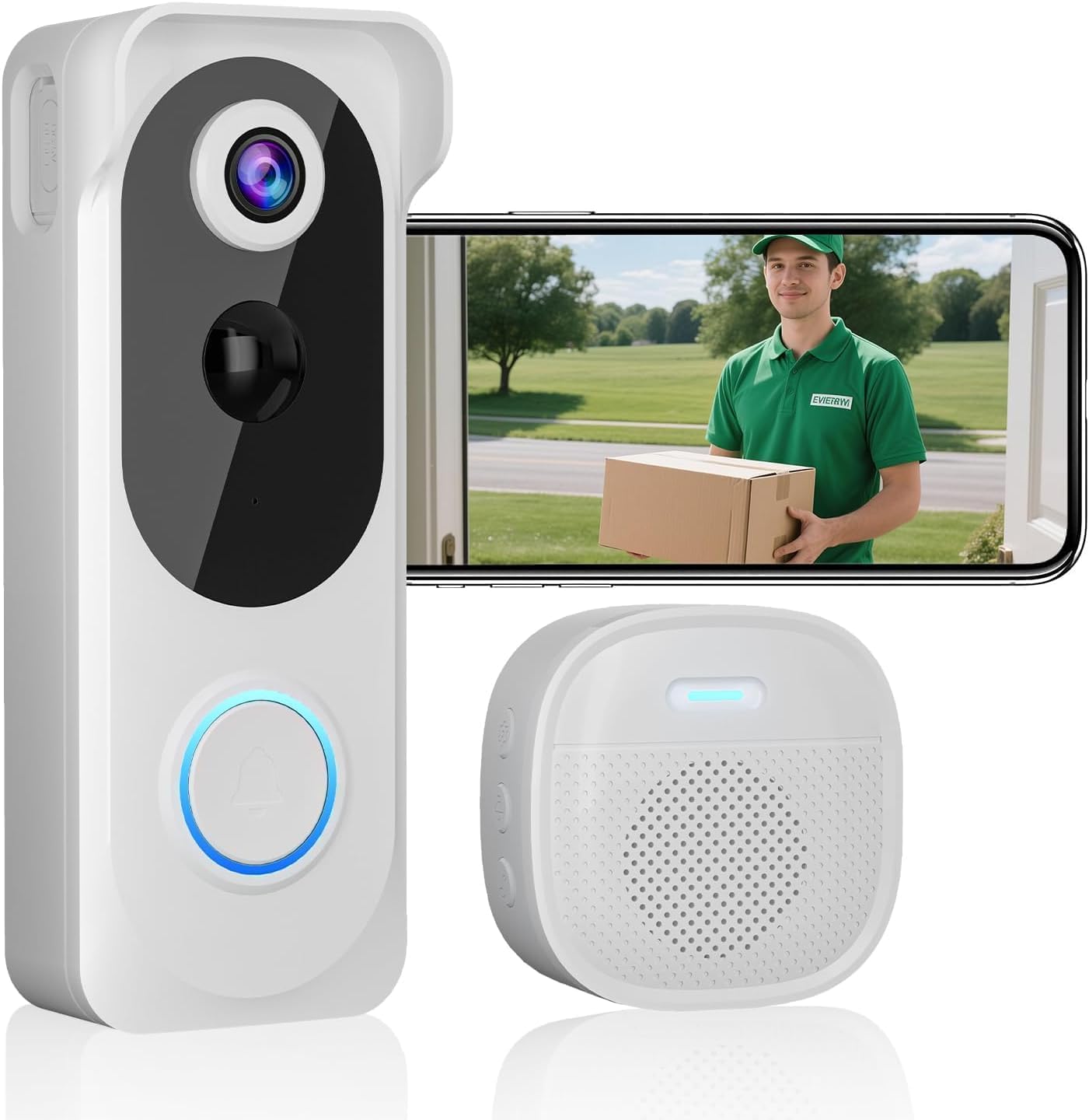 Wireless Video Doorbell with Chime