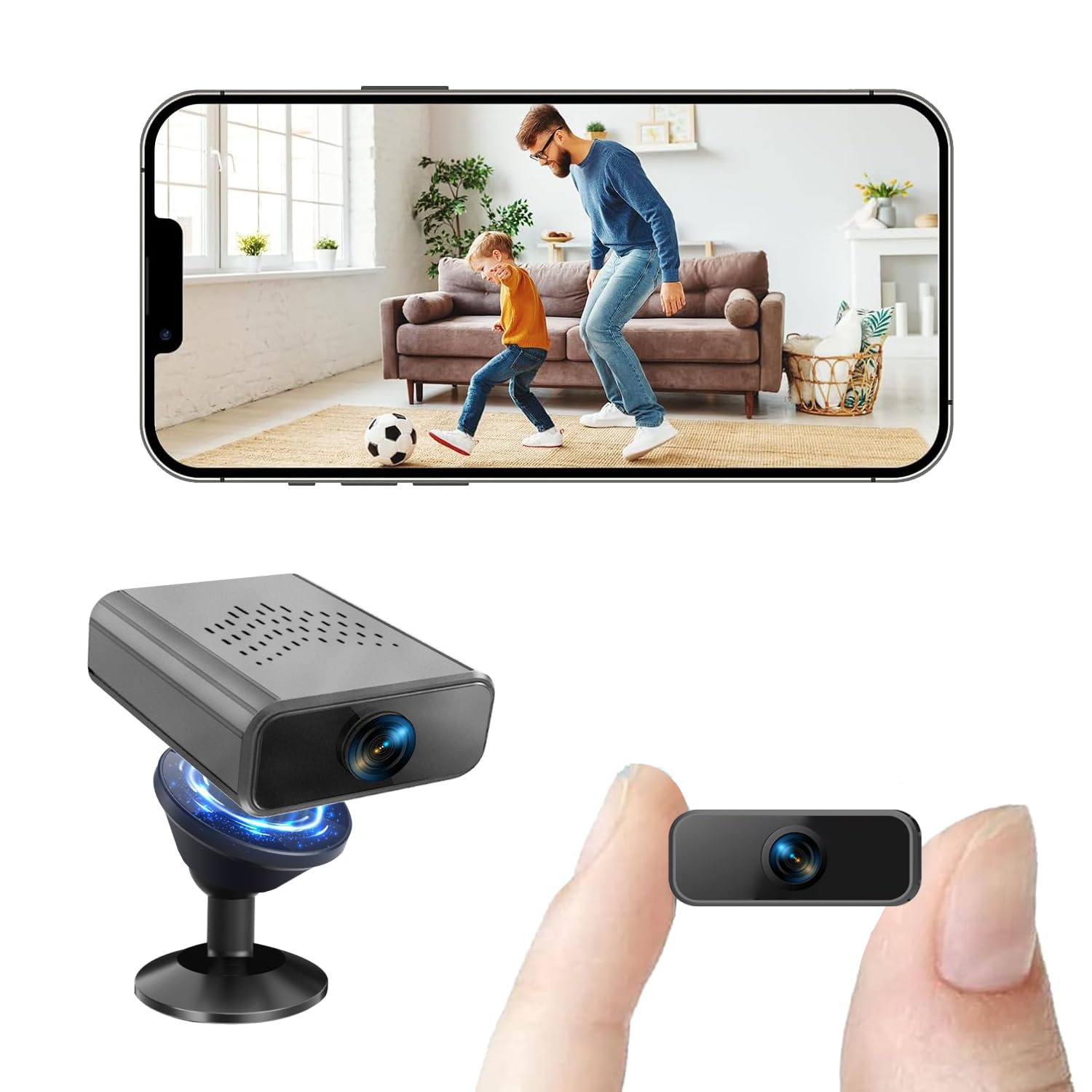 Spy Camera-Hidden Camera-Mini Camera-4K Small Cameras with Night Vision