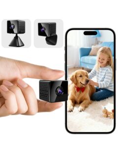 javiscam Mini Spy Camera 4K Hidden Camera with Night Vision WiFi Indoor Security Cam with Motion Detection/Cloud&SD Storage/Built-in Battery/Real-Time Video for Home Nanny Cameras