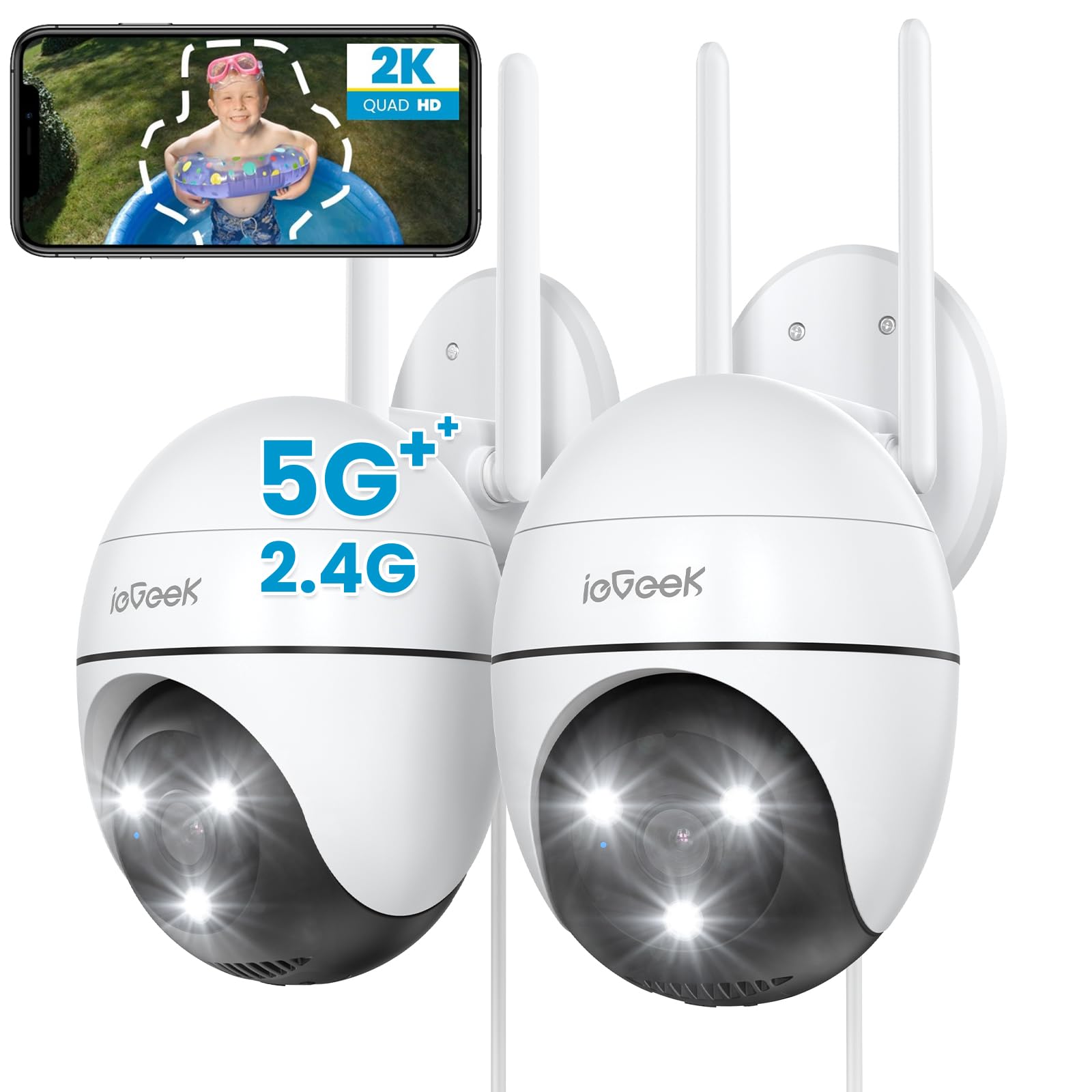 ieGeek 2.4G/5GHz PTZ Security Camera Outdoor