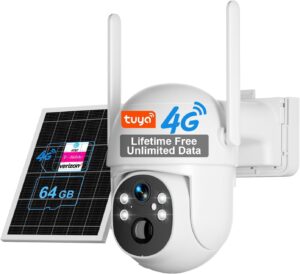 SANSCO 4G LTE Cellular Solar Security Camera Wireless Outdoor