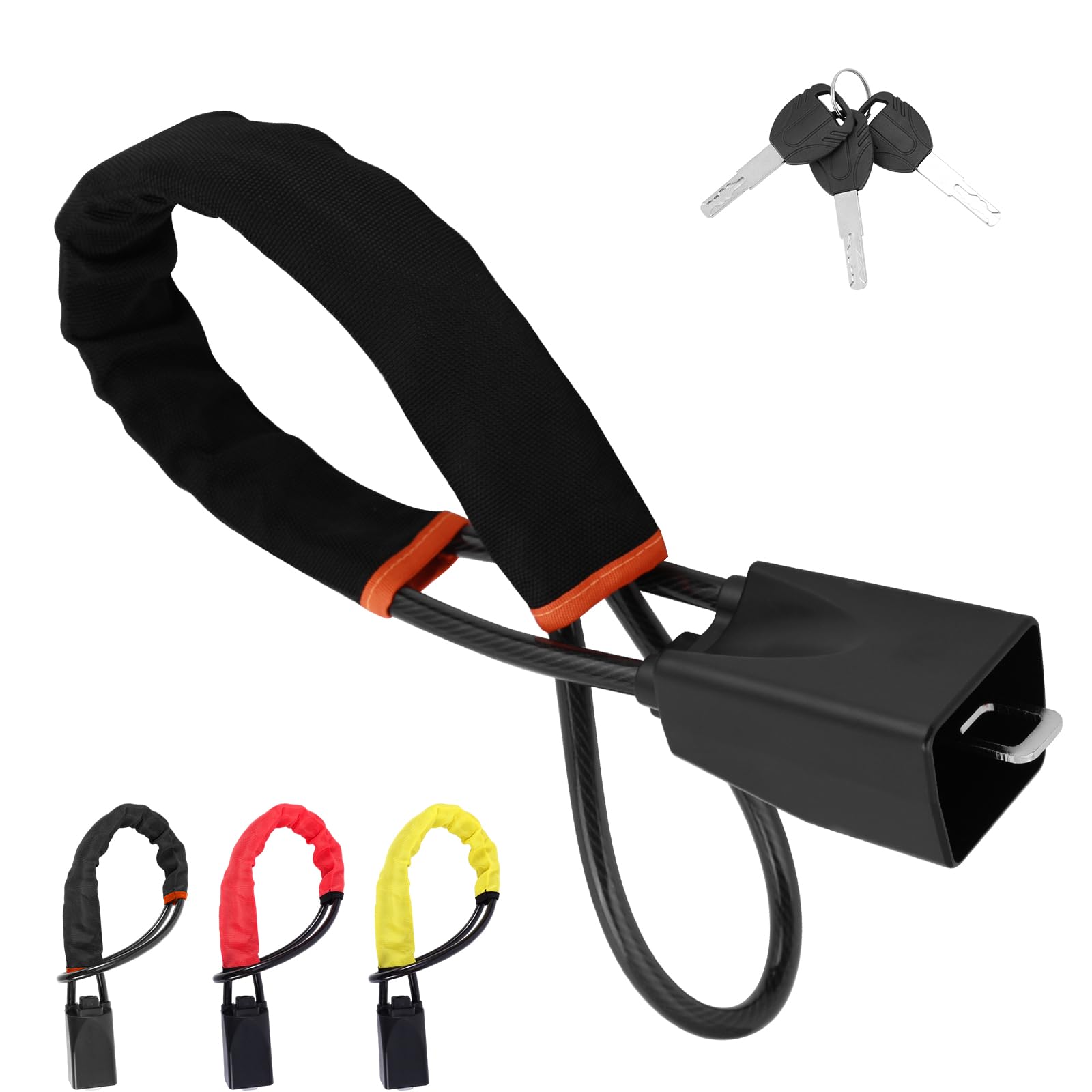 Universal Car Steering Wheel Lock Anti-Theft Device Black with 3 Keys