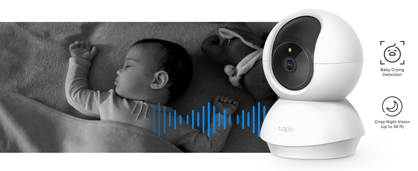 Pan/Tilt Home Security Wi-Fi Camera,2K 3mp,Night Vision,Motion Detection,Privacy Mode,Voice Control