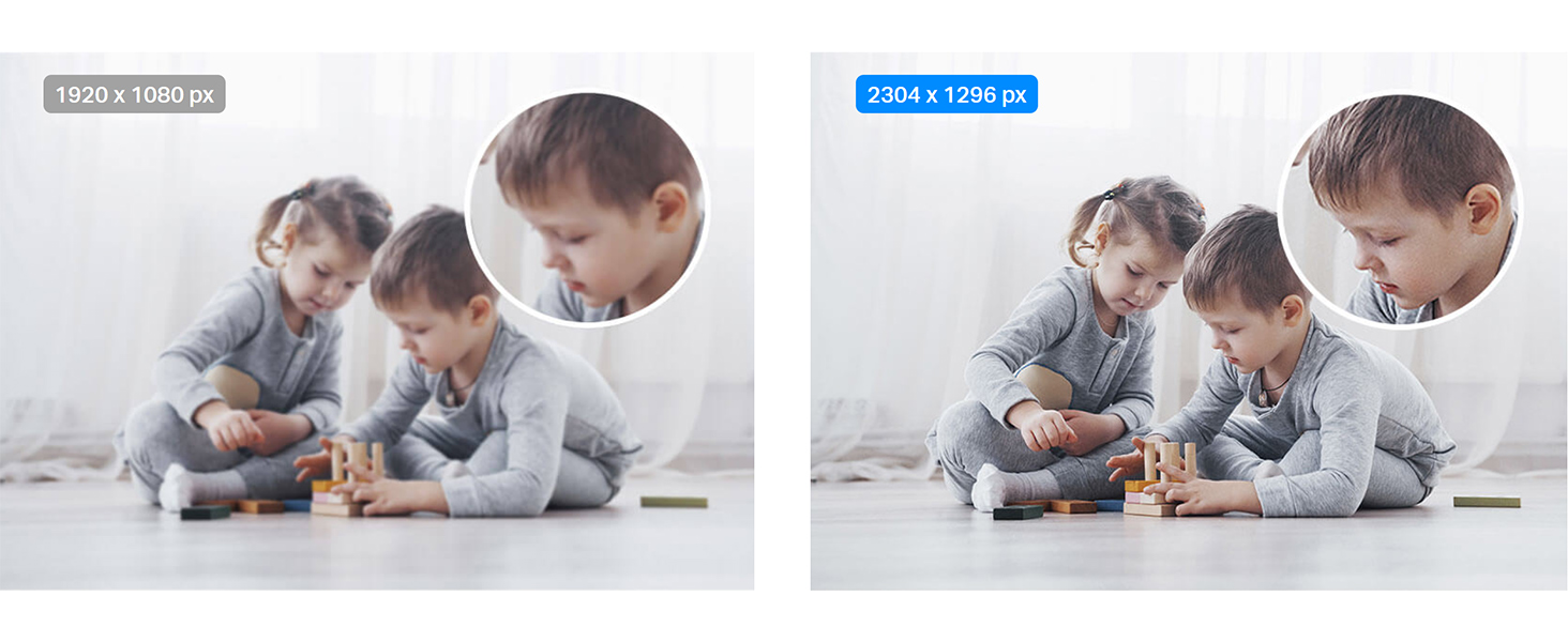 Pan/Tilt Home Security Wi-Fi Camera,2K 3mp,Night Vision,Motion Detection,Privacy Mode,Voice Control