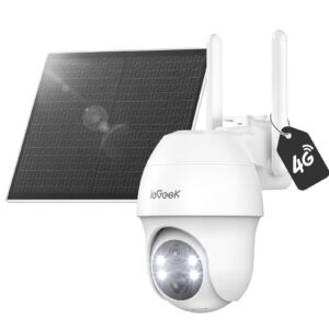 ieGeek 4G LTE Cellular Solar Security Camera Outdoor Wireless with SIM Card