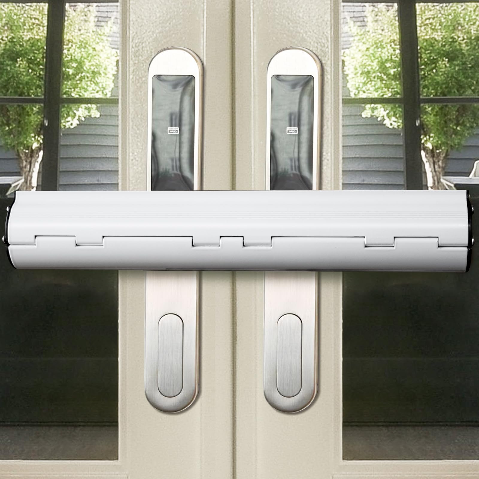 Lock for Patio French Security Lock - French Door Security Lock for French Double Doors with 2 Handle