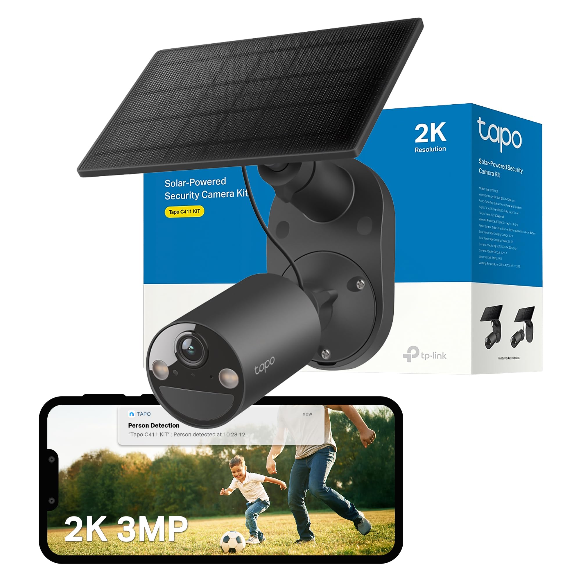 Tapo C411 KIT 2K 3MP Battery Security Camera Outdoor Wireless