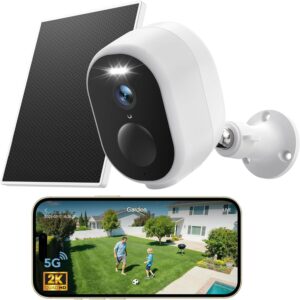 GNCC 2K Solar Security Camera Outdoor Wireless
