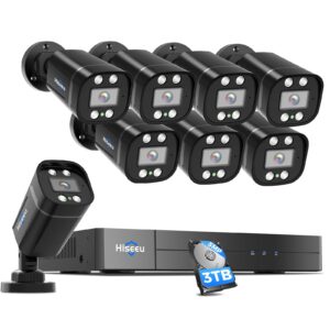 Hiseeu 8 Channel Outdoor Security CCTV Camera System