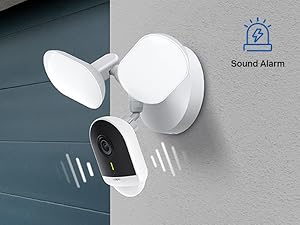 Smart Floodlight Camera, 2800-Lumen Ultra-Bright Floodlight, 2K QHD Live View