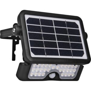 Luceco Solar Powered LED Outdoor Floodlight with PIR Motion Sensor