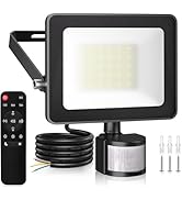 CLY 25W Security Lights Outdoor Motion Sensor, 2100 Lumen IP66 Waterproof LED Floodlight with Sma...