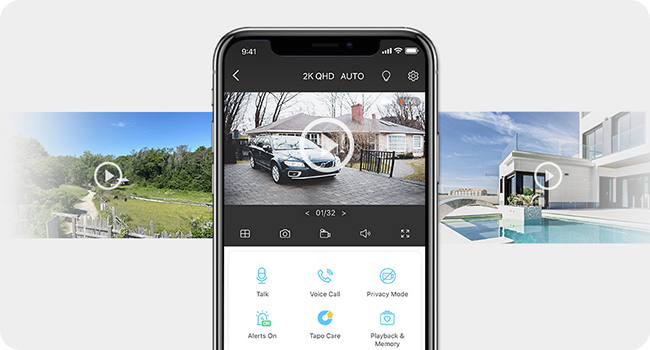 Smart Wire-Free Security Camera,2K QHD Live View,Colour Night Vision,IP66,Solar Panel Supported
