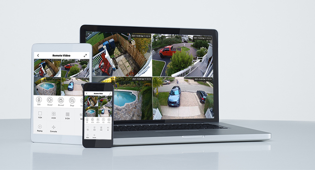 a wireless router on a wooden shelf.