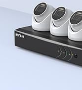 Black cylindrical security camera with mounting bracket. Features a wide-angle lens and compact design for discreet surveillance installation.