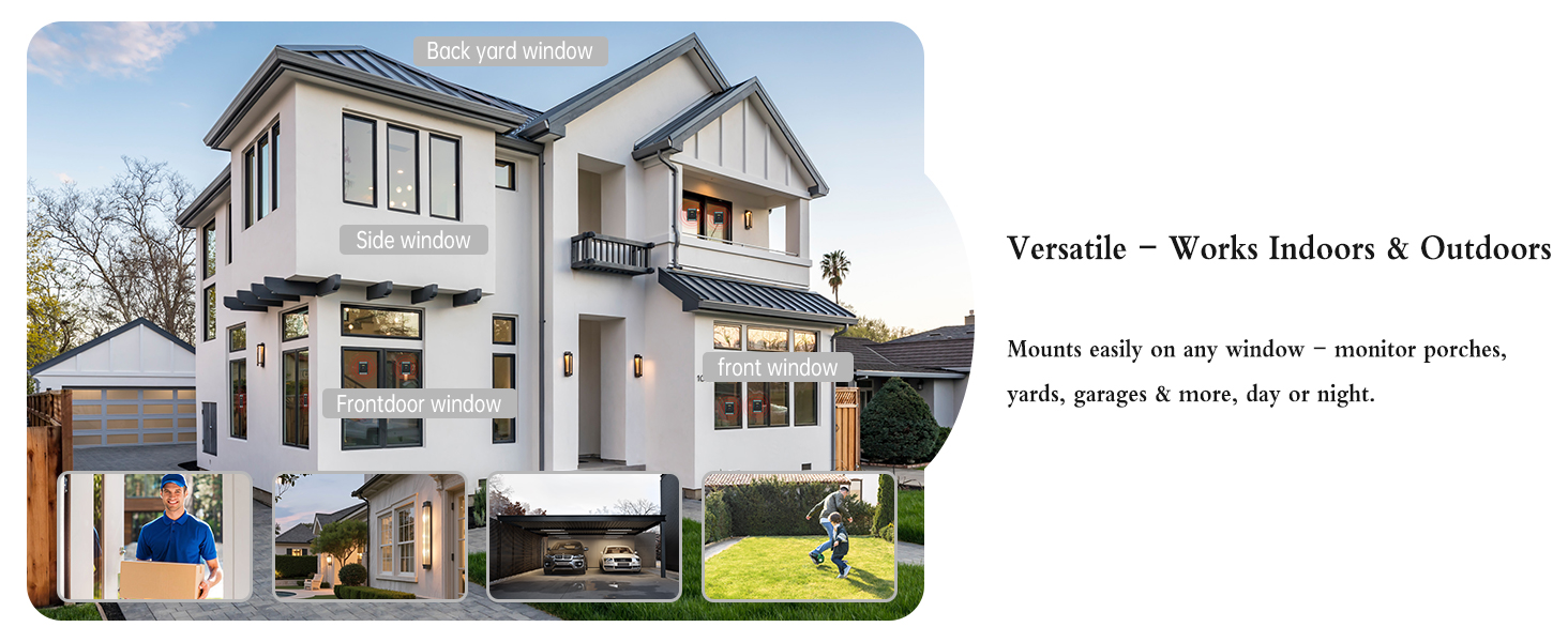 Series of modern house exterior photographs showing different architectural styles and views of residential buildings.