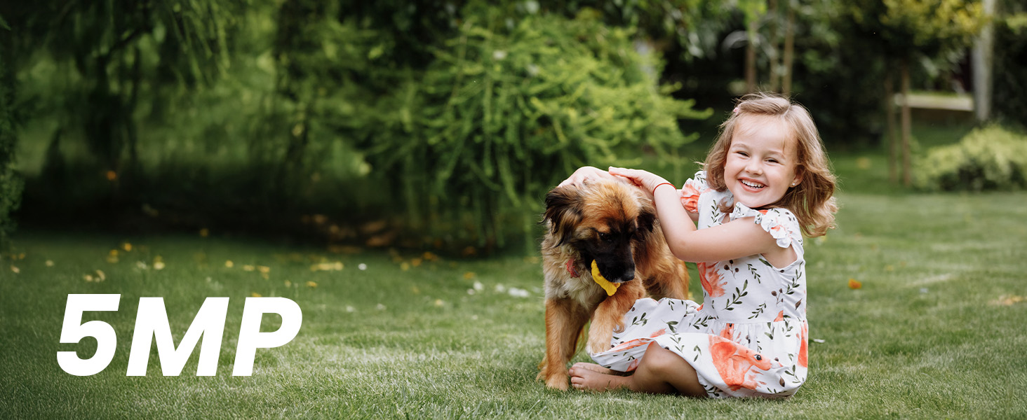 a girl petting a dog in a park