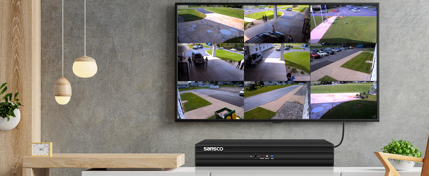 a screen showing a group of four cameras.