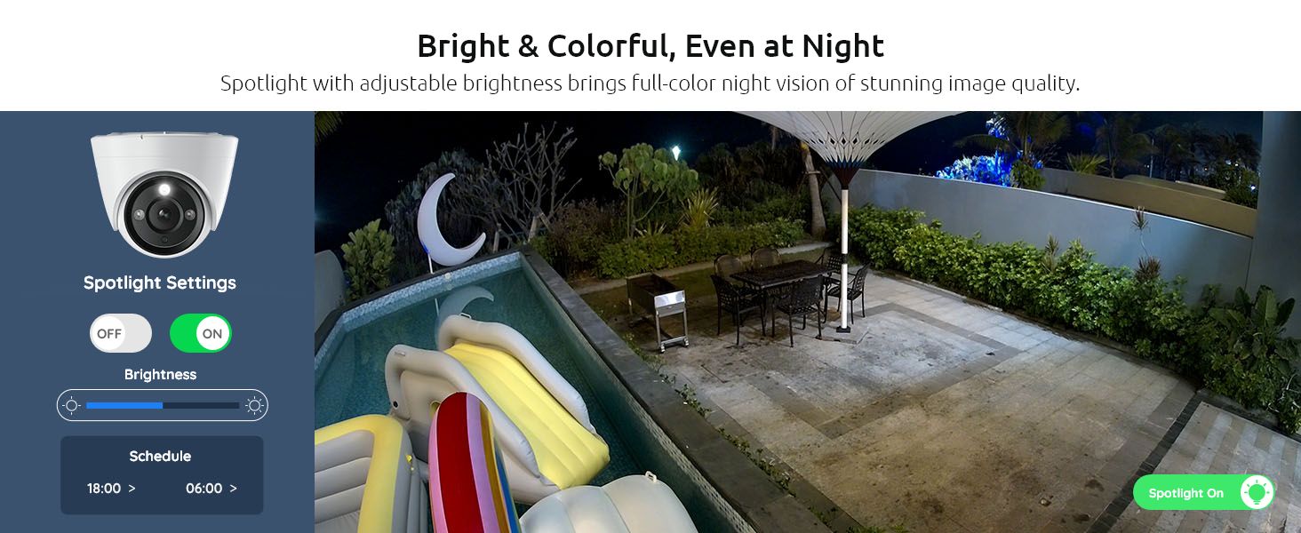 a large inflatable pool with a table and chairs.