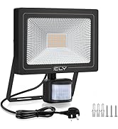 CLY 60W Security Lights Outdoor Motion Sensor, 5200 Lumen IP66 Waterproof Outside Light with Remo...