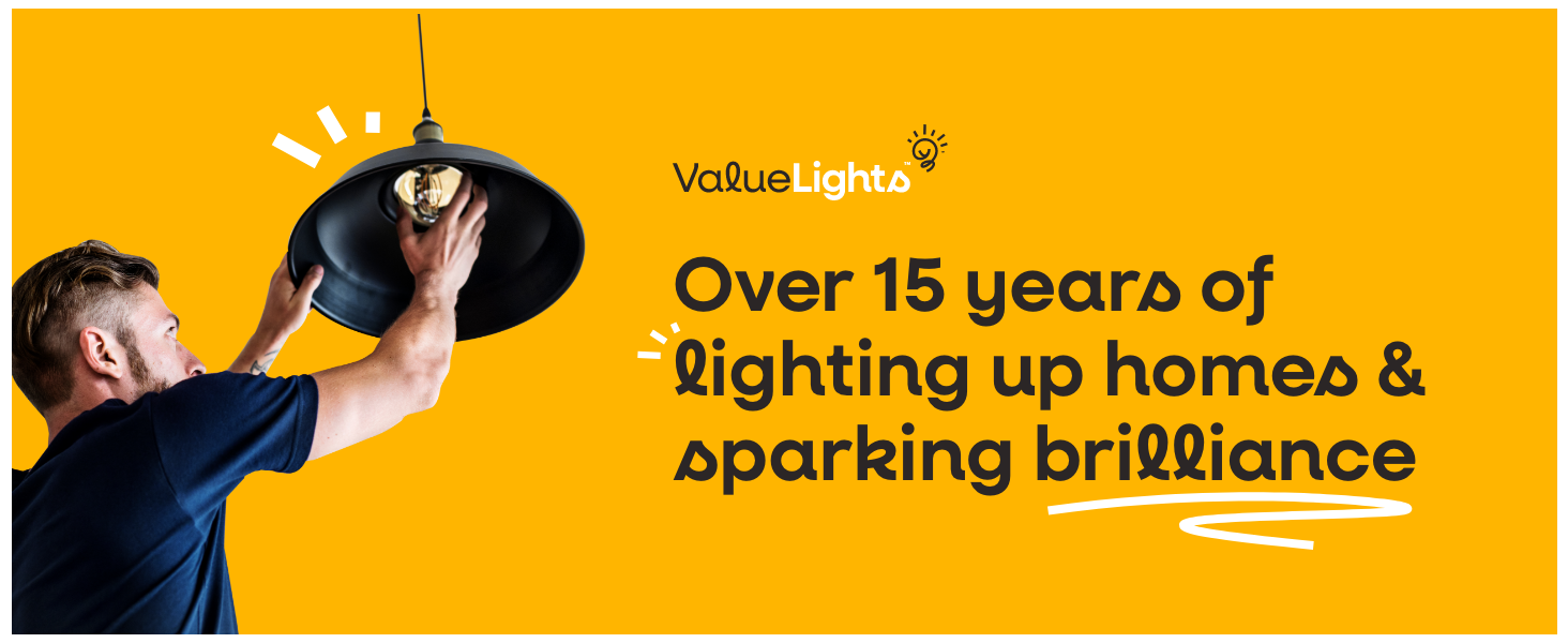 a bright yellow background with text that reads ` ` value light''