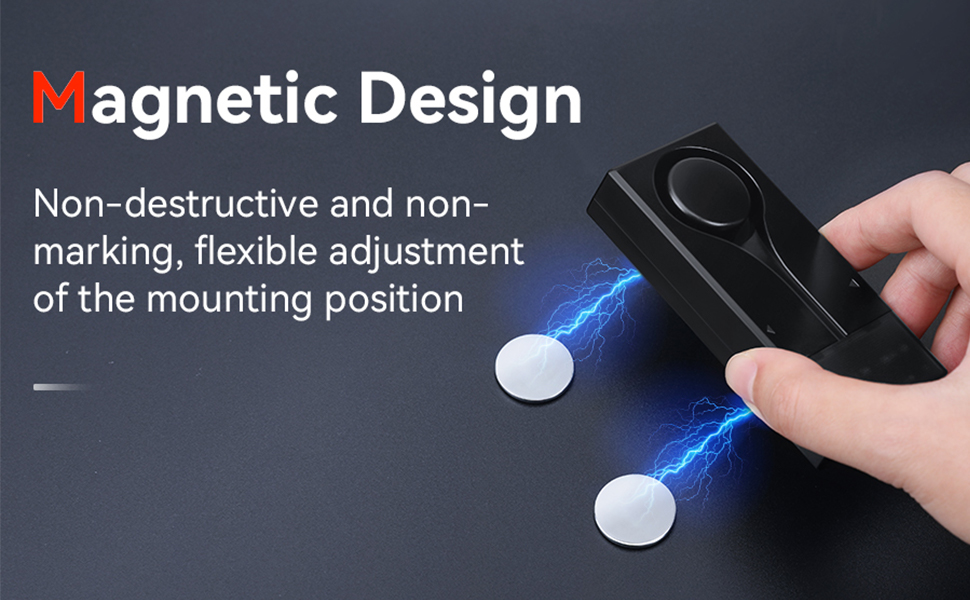 Text reads 'High Sensitivity Sensor Alarm'. Digital display showing gradual progression from light to severe vibration alerts with LED indicator lights in red against dark background.