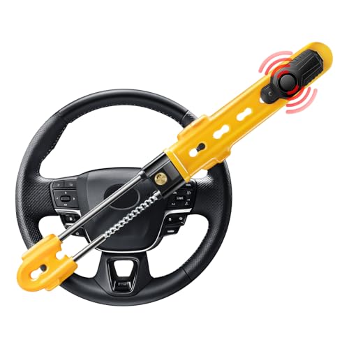 Steering Wheel Lock with 113dB Alarm