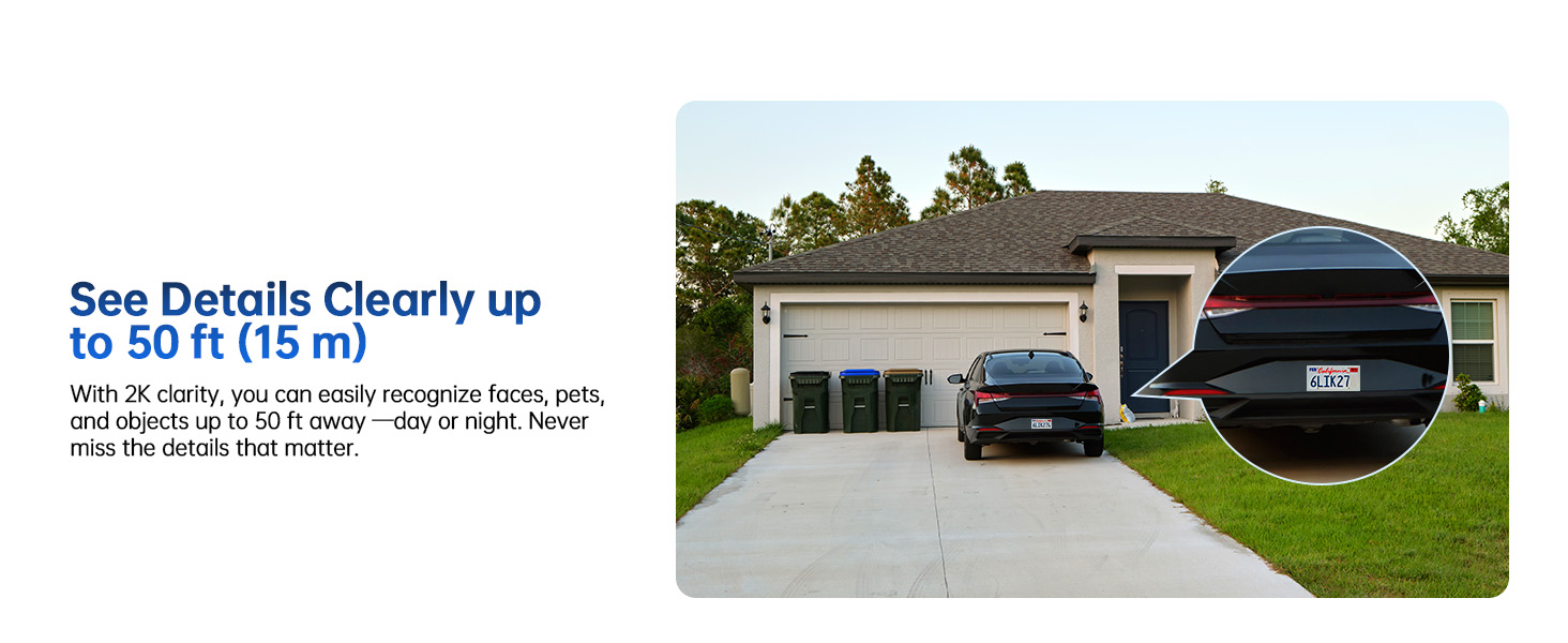 Text reads 'See Details Clearly up'. Demonstration images showing a vehicle and parking scenario with enhanced visibility features.