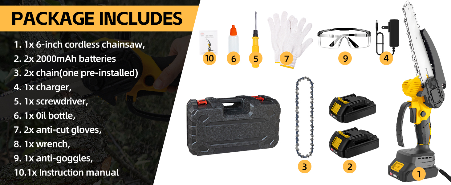 Text reads 'PACKAGE INCLUDES' followed by numbered list of items. Display of outdoor adventure or camping equipment against black background.