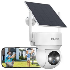 GNCC Solar Security Camera Outdoor Wireless 1080P/2MP CCTV Camera Systems