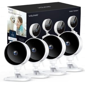 WOLFANG Indoor Security Camera 1080P HD Video-4Pack