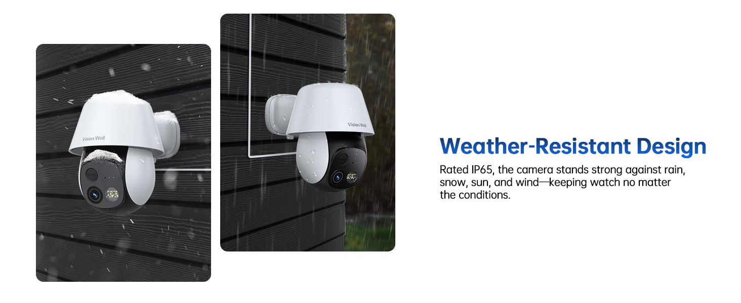 Text reads 'Weather Resistant Design'. Product diagram showing multiple views of what appears to be a protective cover or case in black and white.