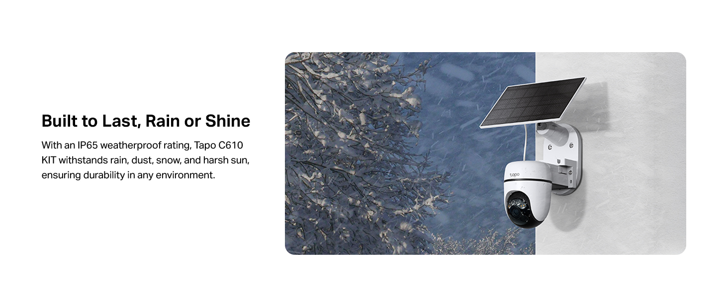 Text reads 'Built to Last, Rain or Shine'. Series of outdoor shots showing what appears to be construction or industrial equipment in various weather conditions.