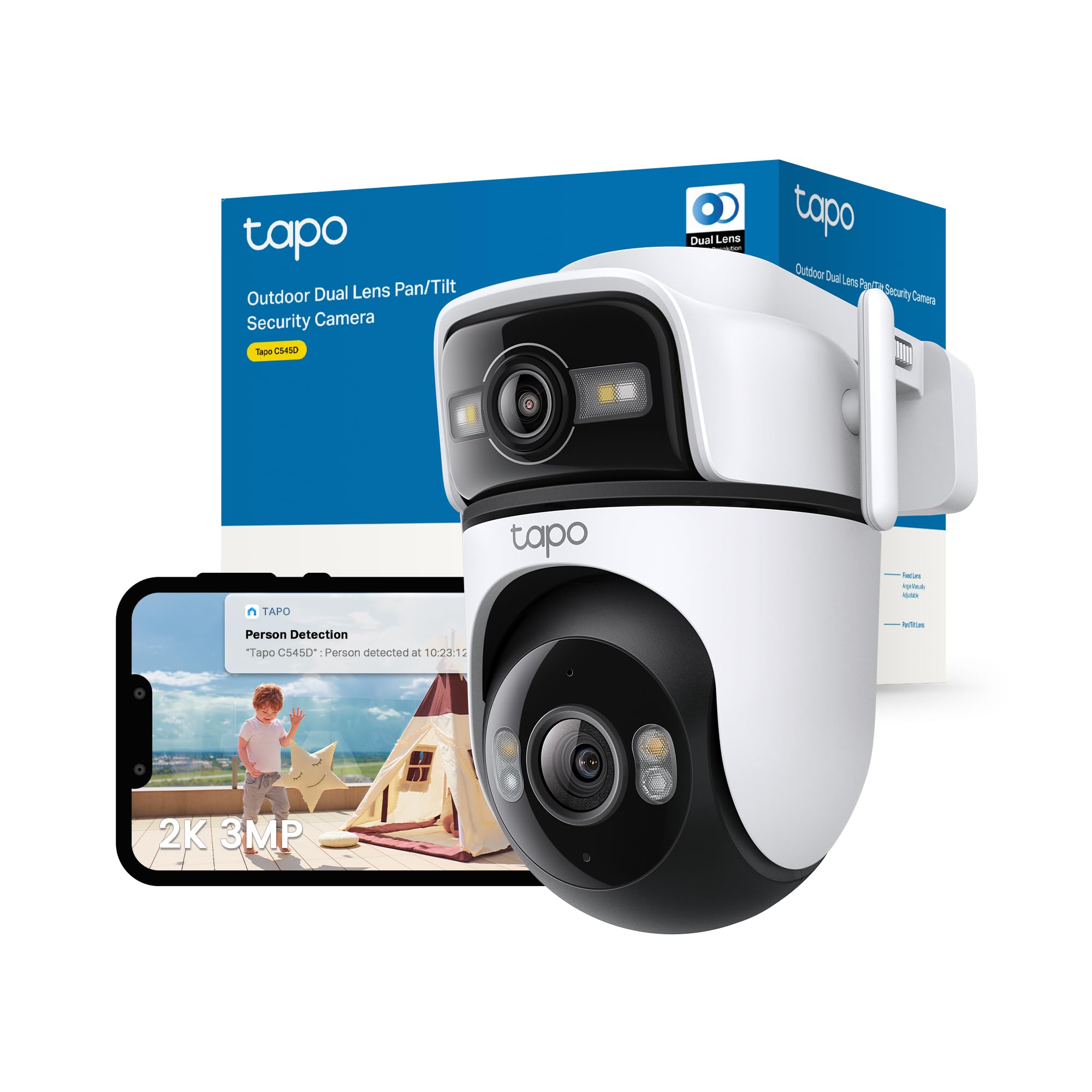 Tapo C545D 2K 3MP Dual Lens Outdoor Camera