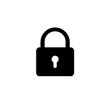 a lock icon on a white background