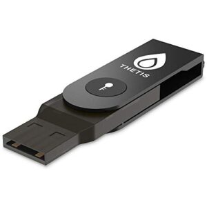 FIDO2 Security Key [Folding Design] Thetis Universal Two Factor Authentication USB (Type A) for Multi-Layered Protection (HOTP) in Windows/Linux/Mac OS
