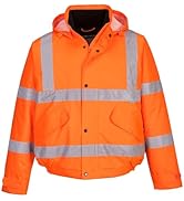 Portwest S488 Men's Hi Vis Bib and Brace Work Overalls - Waterproof Breathable Contrast Rain Dung...