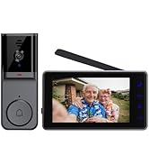 Wireless Doorbell with Camera 1080P Wireless Video Door Phone with 4.3 IPS Screen No WiFi Required ...