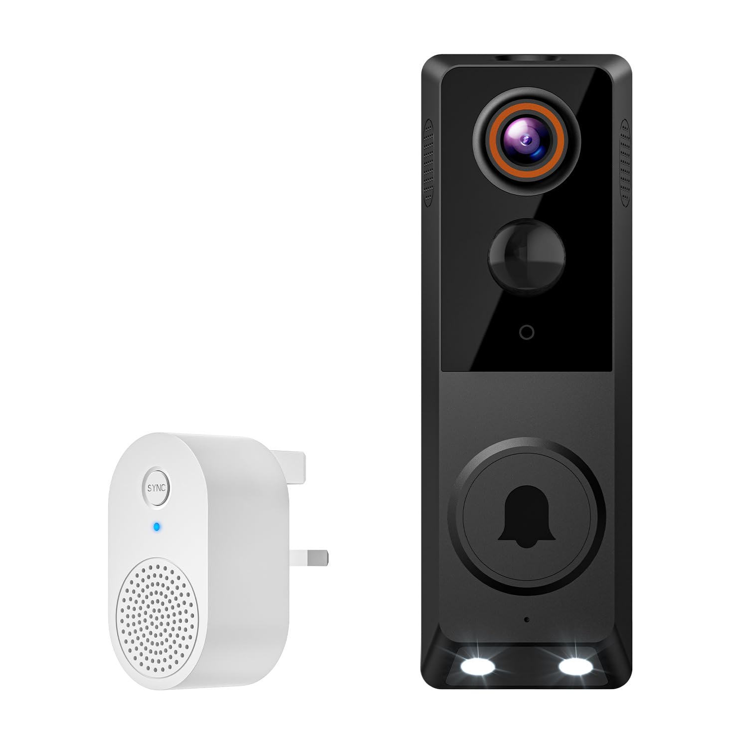 1080p Smart Video Doorbell Camera Wireless with Doorbell Receiver