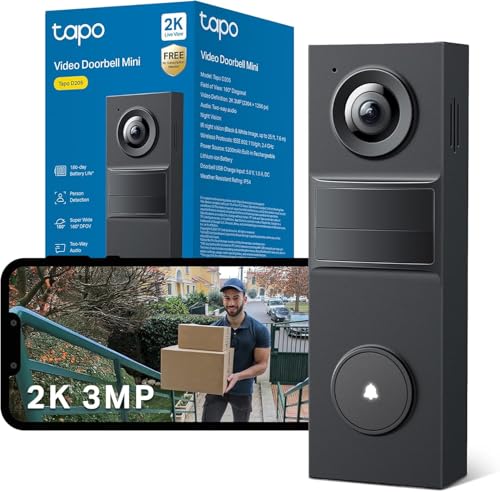 Tapo D205 2K 3MP Battery Doorbell Wireless
