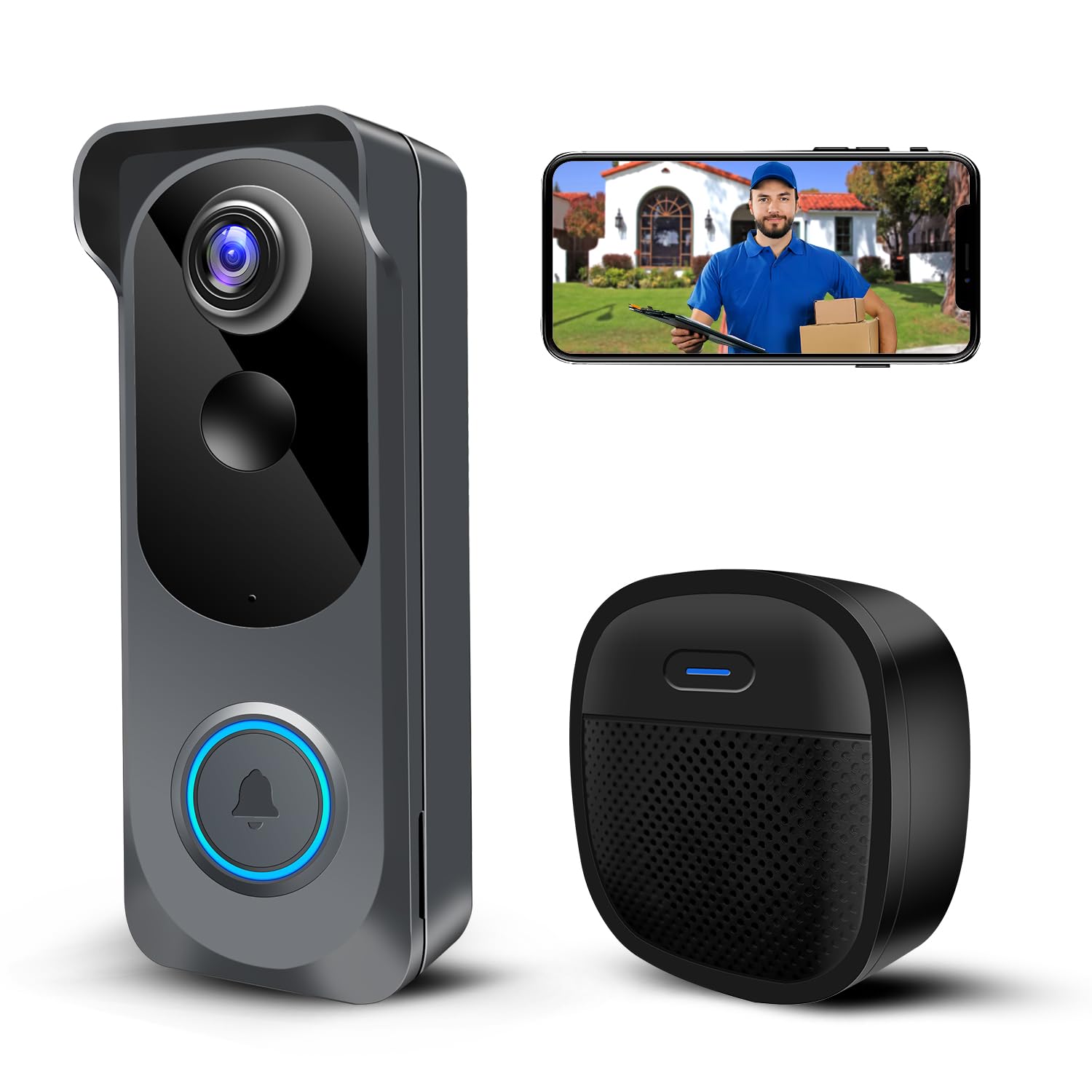 Wireless Video Doorbell Camera with Chime