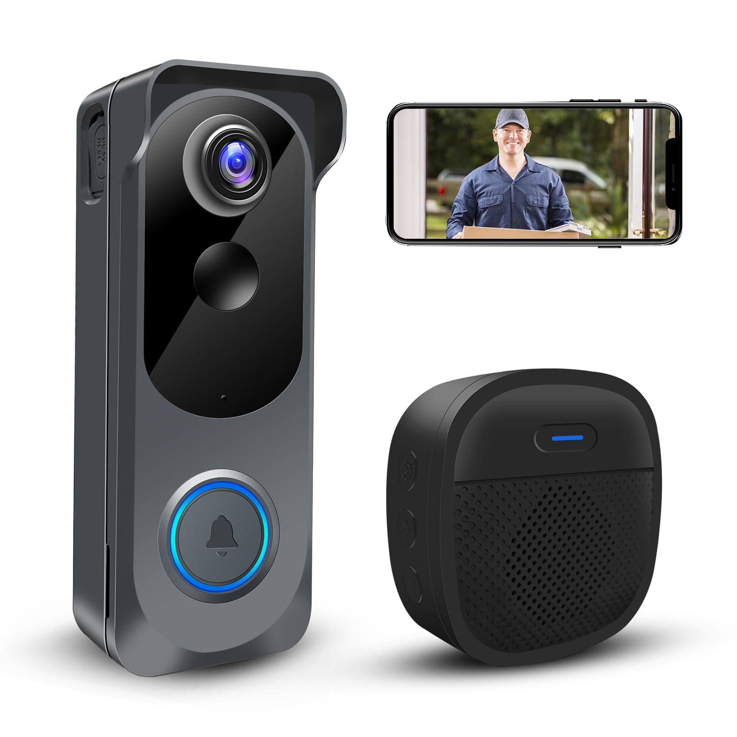 Wireless Video Doorbell Camera with Chime